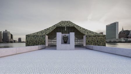 Ai Weiwei, Camouflage, 2025. Rendering of installation looking Southwest