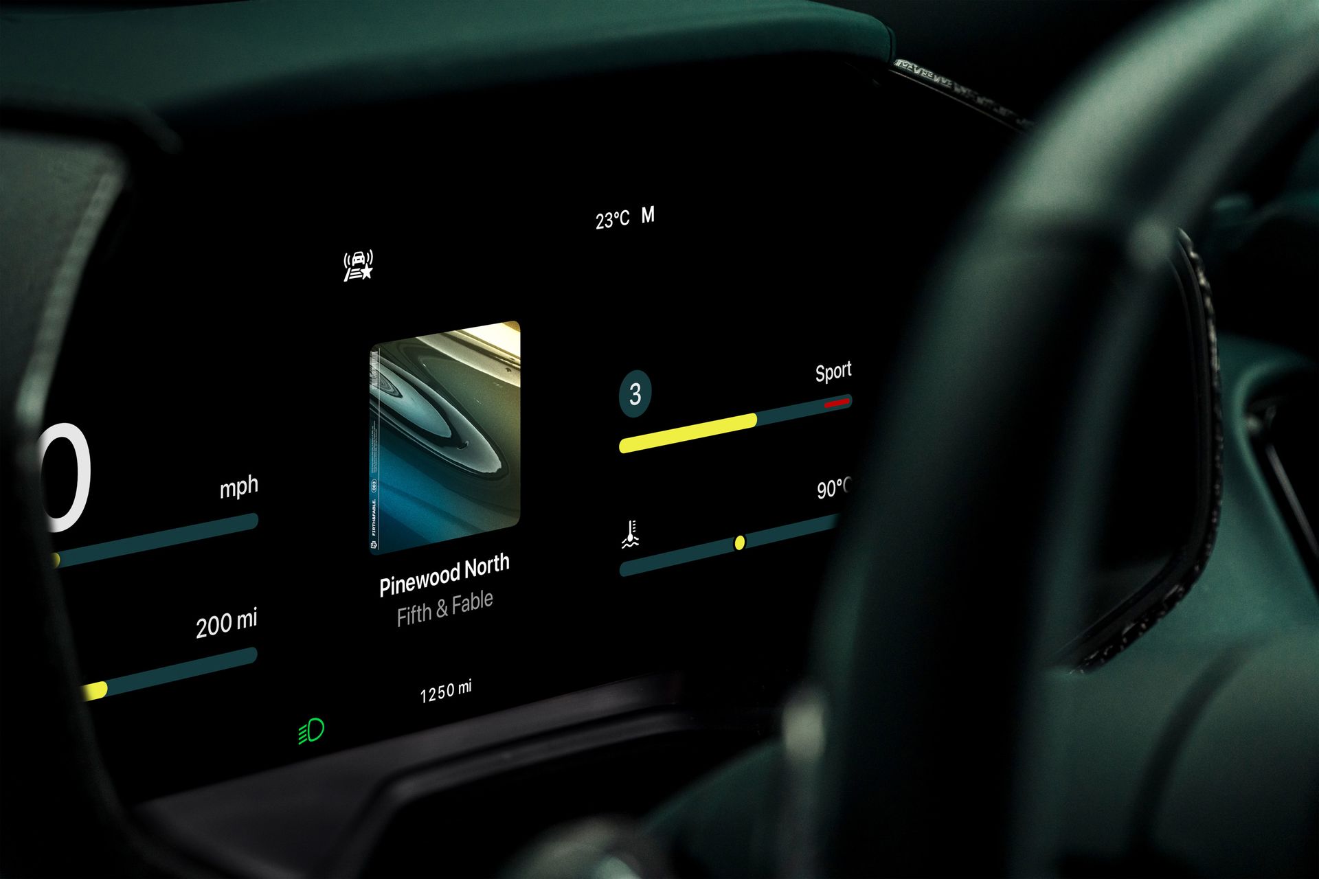 Apple CarPlay Ultra in the DBX707's main instrument cluster