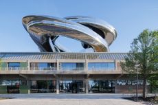 fenix museum's tornado feature rising from its roof