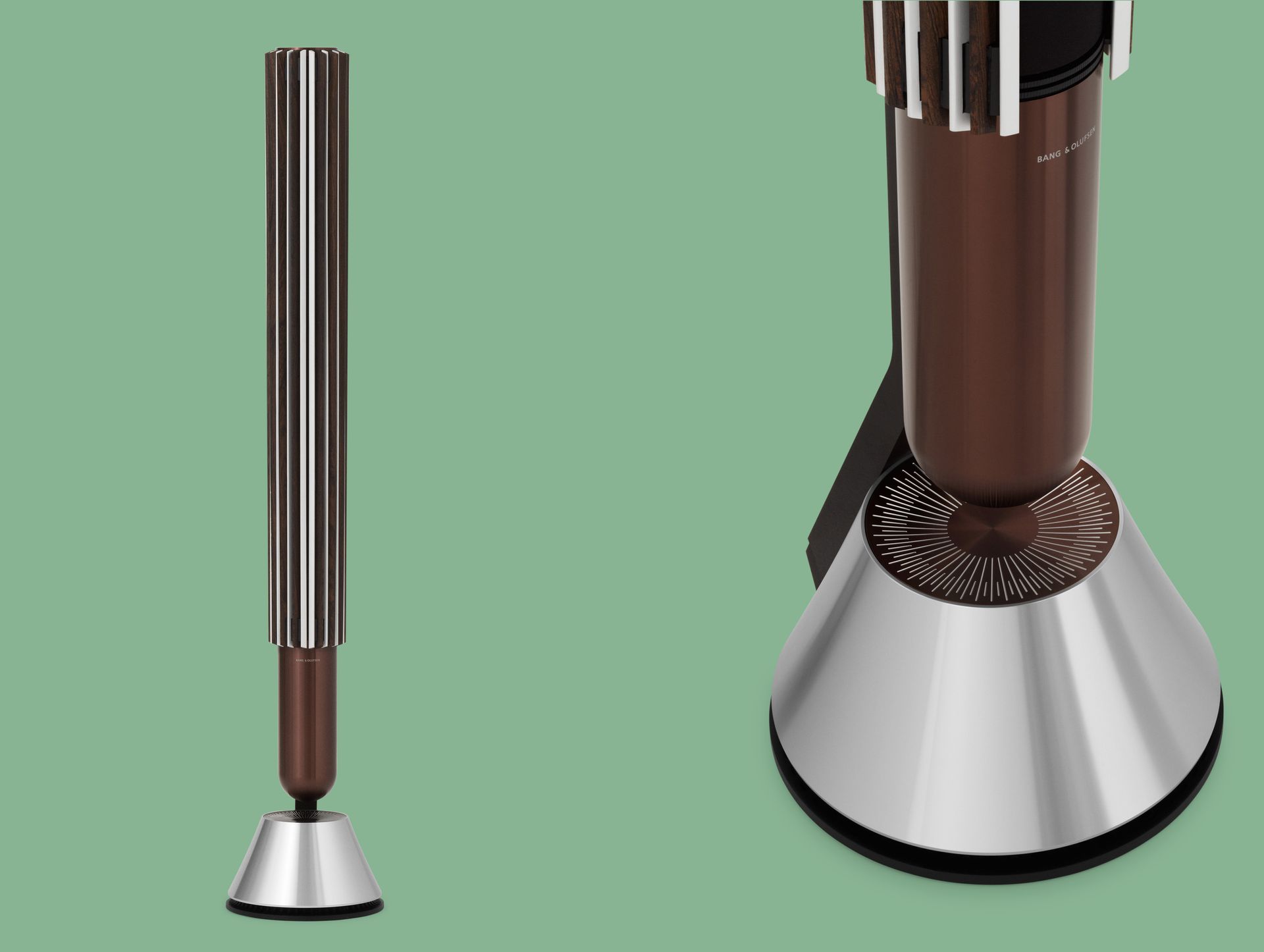 Detail of the Art Deco Beolab 28 speakers